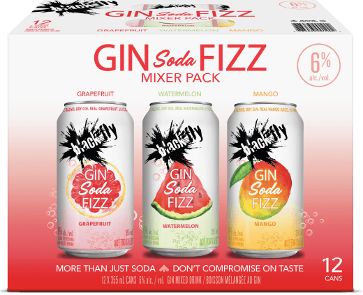 Black Fly - Gin Soda Fizz Mixer Pack